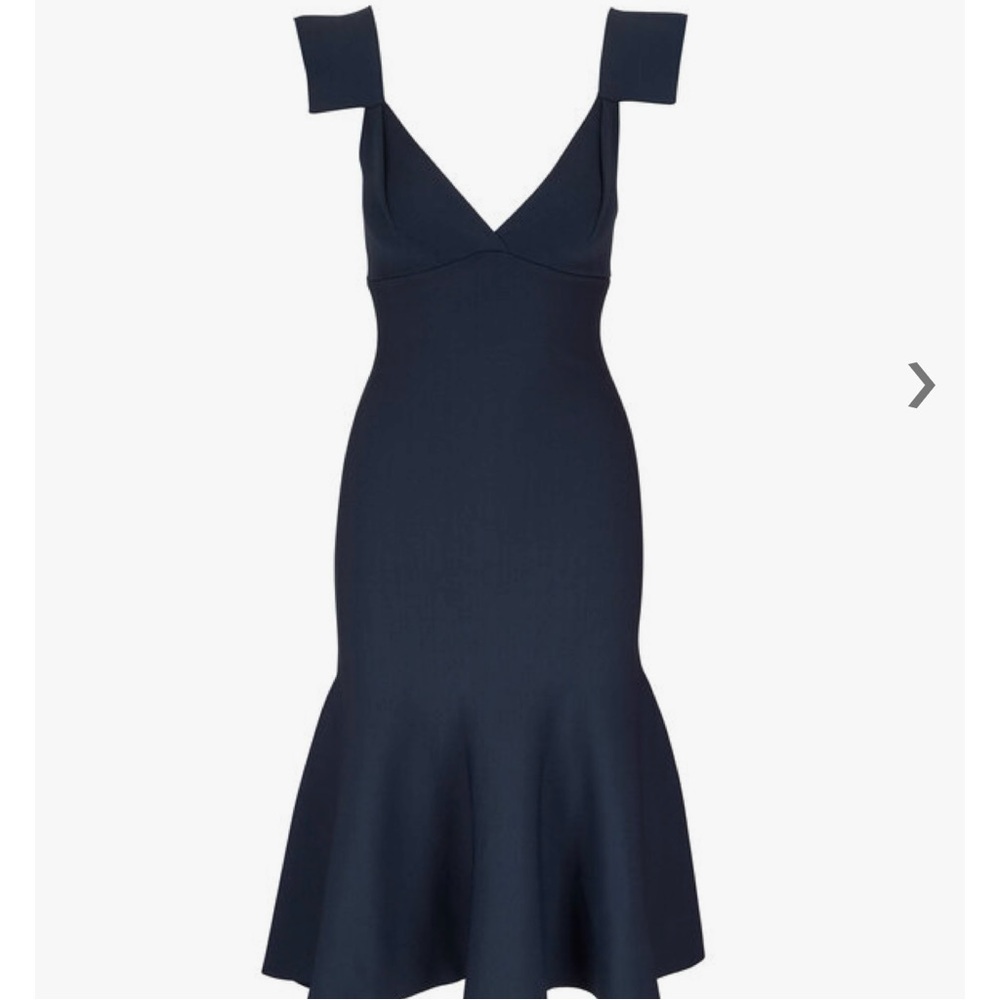Roland Mouret Dark Green Knit Midi Dress